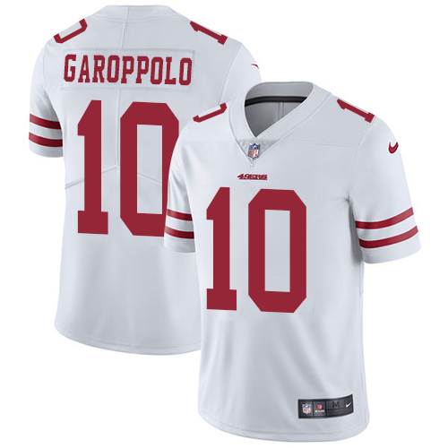 San Francisco 49ers Limited White Men #10 Jimmy Garoppolo Road NFL Jersey Vapor Untouchable->women nfl jersey->Women Jersey